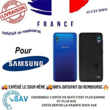 Ersatzteil - SAMSUNG - Galaxy A10 (A105) - Batteriedeckel / Rückglas - Blau - Premium-Finish