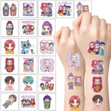 20 Sheets Temporary Tattoo for Kids,Dance Cosplay Id0l Cartoon Tattoo Stickers,Waterproof Musical Cartoon Fake Tattoo Stickers Set for Teens Boys
