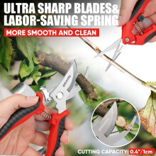 EZUVITA Pruning Saw 180mm with Secateurs & Pruning Scissors, Folding Hand Saw with Secure Lock, Triple Teeth, 7TPI, Soft Grip Tree Saw for Wood, Gard