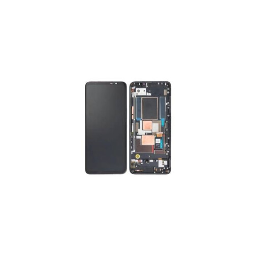 ASUS Tela LCD e Vidro Touch PULLED - Asus - ROG Phone 5s - Preto - Com Chassi - Original