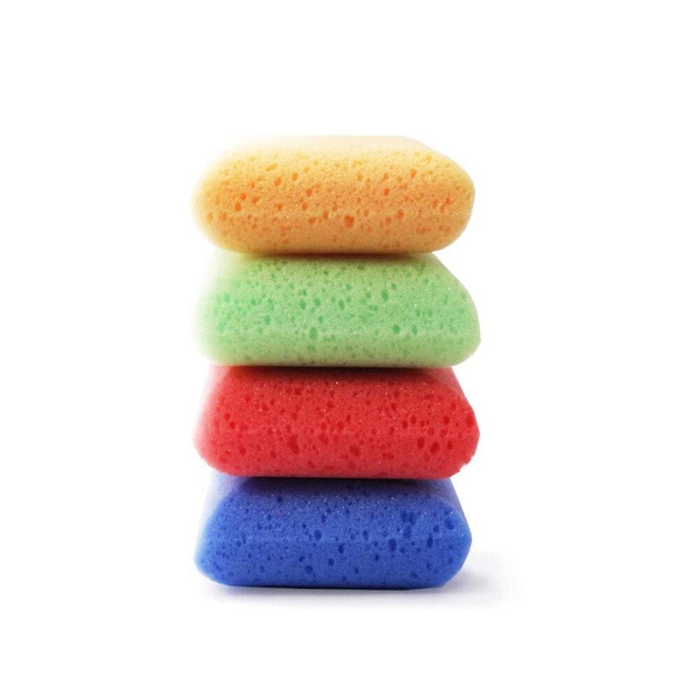 Martini Spa Martinispa Coloured Massage Soft Square Sponges, Family Size, 37 G, Pack Of 4