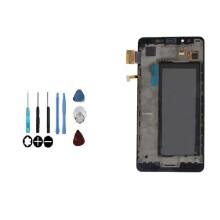 Schermo LCD + vetro touch assemblati su telaio - NOKIA - Lumia 950 - Originale - Nero - Con telaio