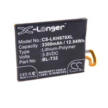 Batteria ricaricabile - VHBW - per LG G6 / AS998 (sostituisce BL-T32) - 3300 mAh - 3,8 V - Li-polimero