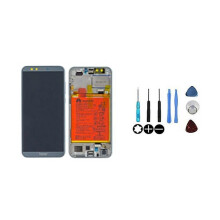 LCD-Bildschirm und Touchscreen montiert - HONOR - Honor 9 Lite LLD-L31 - Grau - Auf Chassis - Mit Batterie