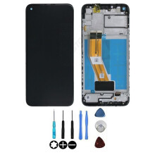 LCD-Bildschirm & Touchscreen - SAMSUNG - Galaxy A11 (A115F) - Original - Schwarz - Auf Rahmen montiert