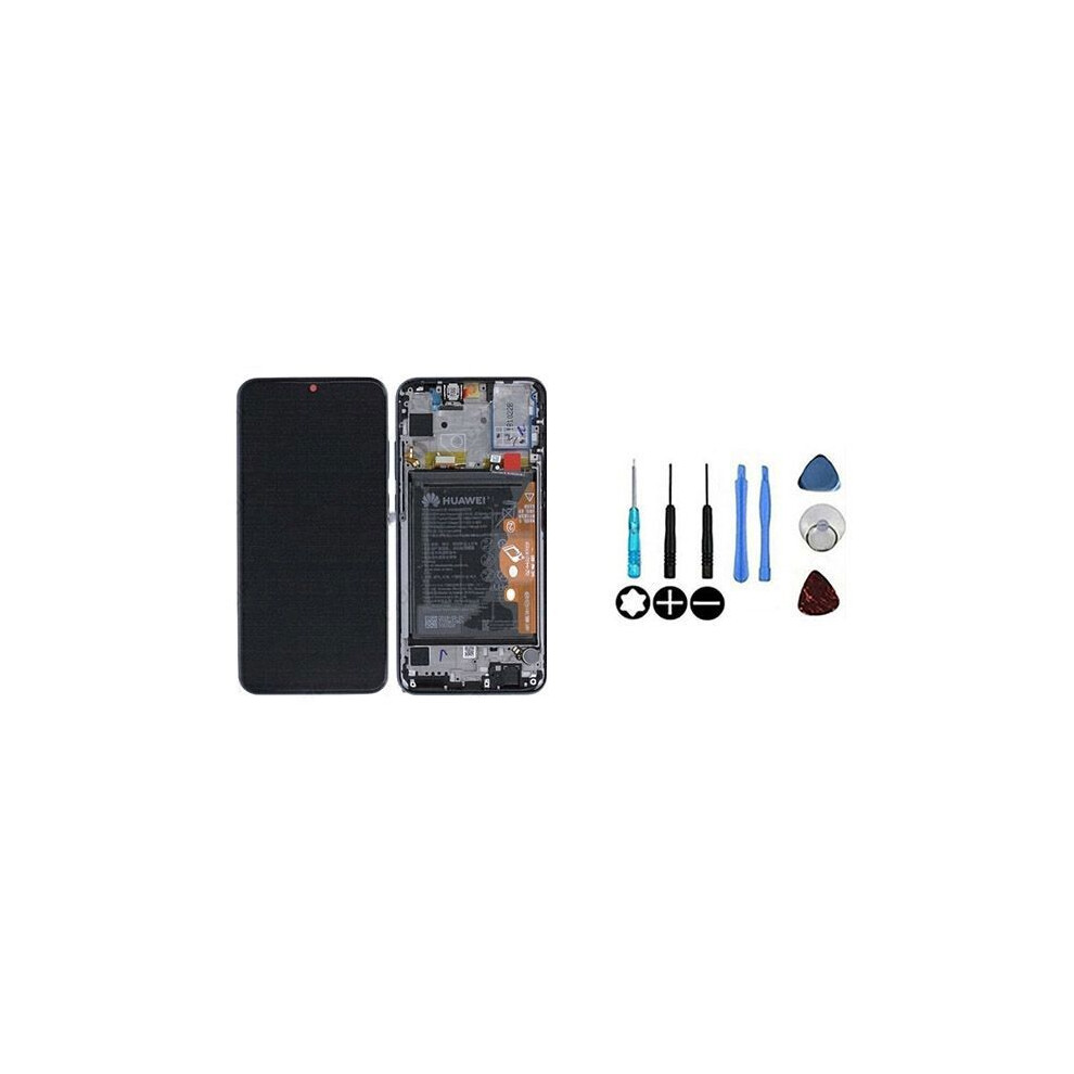 Lcd-Bildschirm + Touchscreen - 10 Lite / 20 Lite - Schwarz - Auf Rahmen Montiert - Mit Batterie Honor 3000000023280