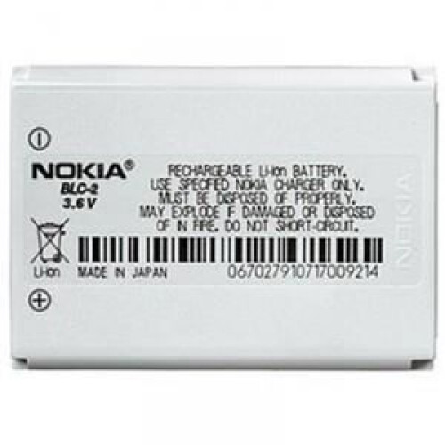 Nokia Batterie - NOKIA - BLC-2 - Lithium-Ionen - Für kompatible Nokia-Geräte - Bulk-Pack