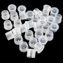 SOTICA 300PCS Small Tattoo Ink Cups #11 Plastic Ink Caps Cups with Base for Tattoo Accessories and Supplies