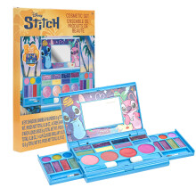 Stitch All-in-One Kids Cosmetic Compact Set Lip Gloss, Eye Shimmer, Cheek Shimmer, Beauty Set for Girls, Tweens, Ages 3+ by Townley Girl
