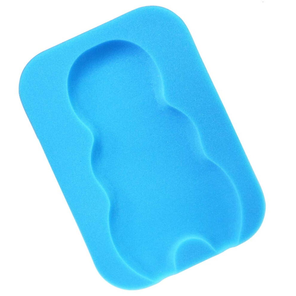 Bewave Blue Baby Bath Sponge Soft Infant Bath Mat Newborn Comfy Foam Skid-Proof Cushion (Blue)