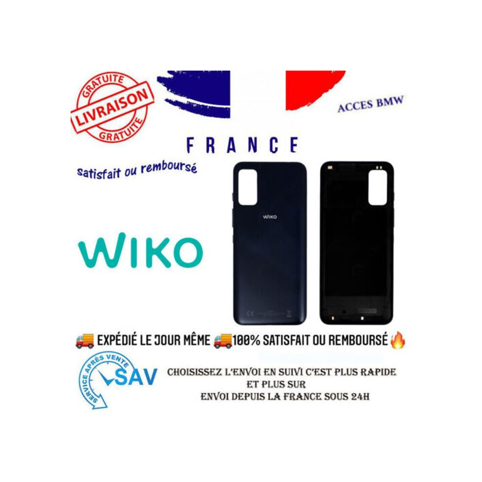 Akkuabdeckung (Rückseite) - Power U10 - Blau - Carbon-Effekt - Original Wiko 3701586825267