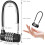 [Upgraded] Brifit Combination Padlocks, Long Safety Lock with 4 Digit Code, Cabinet Door Handle Padlock 2