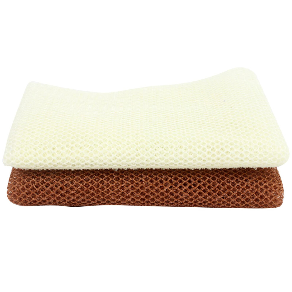 Qopahi Enlarged African Net Sponge, African Exfoliating Net 2 In 1 Body Shower Scrubber Nylon Back Scrubber Exfoliating Bath Sponge For Removing Dead