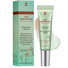 CC Red Correct Cream with Centella Asiatica & SPF 25, Anti-Redness Green Color Correcting Foundation
