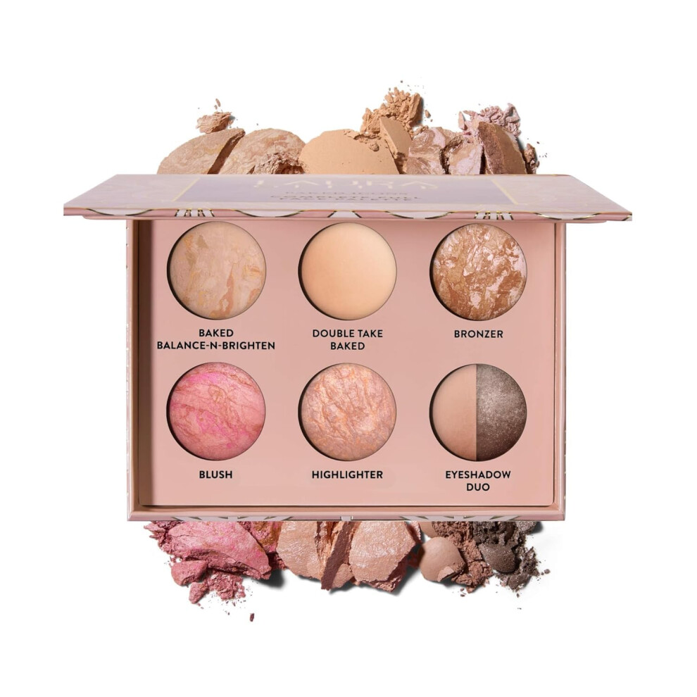 Laura Geller Beauty Laura Geller Baked Icons Complete Full Face Palette, Fair | All-In-One Makeup Palette With Baked Foundations, Blush, Bronzer, Highlighter