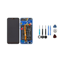 LCD-Bildschirm und Touchscreen montiert - HONOR - Honor 10 (COL-AL00/COL-AL10/COL-L29) - Blau - Mit Gehäuse - Batterie