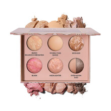 LAURA GELLER Baked Icons Complete Full Face Palette, Light | All-in-One Makeup Palette with Baked Foundations, Blush, Bronzer, Highlighter