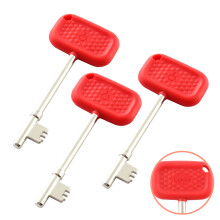 Lokko Radar Key for Disabled Toilets UK (3 Pack) - Boxed - Red - Dimpled Grip, Durable, Waterproof, Easy to Use