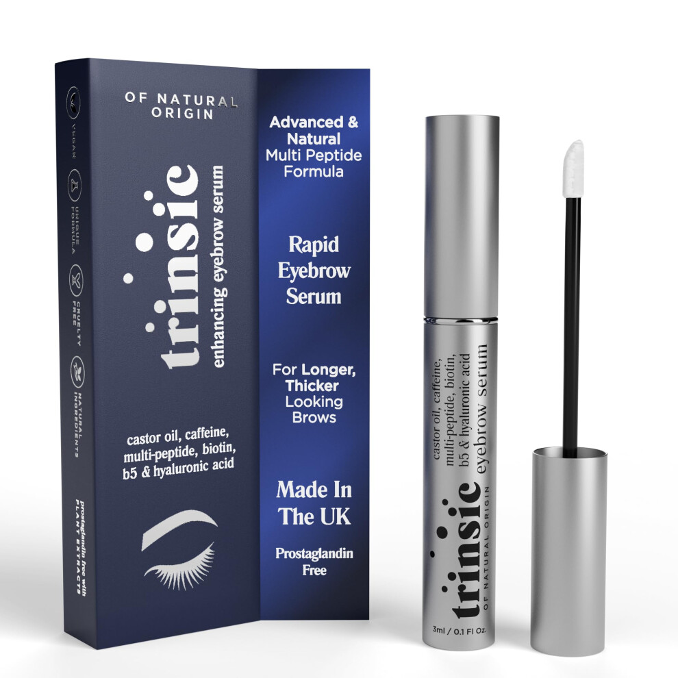 Trinsic Eyebrow Serum | Advanced Brow Growth Serum With Peptides, Castor Oil, Biotin & Hyaluronic Acid