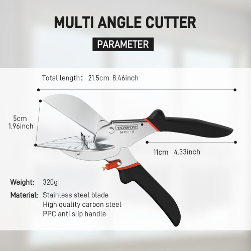TOWOT Miter Shears, Angle Mitre Shear Cutter, Multifunctional Trunking Shears for Angular Cutting 1
