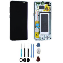 LCD-Bildschirm & Touchscreen - SAMSUNG - Galaxy S8 (G950F) - Silber - Auf Rahmen montiert - Original