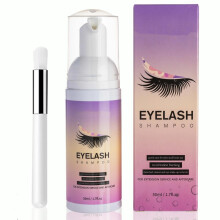 Lash Extension Shampoo & Cleanser Kit, Eyelash Wash Makeup Remover with Gentle Formula, for Salon Use and Home Care, Safe for Lash Extensions