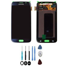LCD-Bildschirm und Touchscreen - SAMSUNG - Galaxy S6 G920F - Schwarz - Auf Rahmen montiert - Original