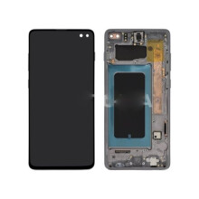 LCD-Bildschirm & Touchscreen - SAMSUNG - Galaxy S10+ (G975F) - Schwarz - Auf Rahmen montiert - Ersatz