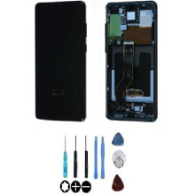 LCD-Bildschirm + Touchscreen - SAMSUNG - Galaxy S20+ (G985F) - Schwarz - Auf Rahmen montiert - Original