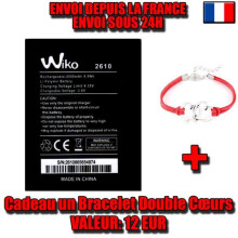 Batteria - WIKO - 2610 / Jerry 2 / Tommy 3 - 100% Originale - Litio Ione - Regalo bracciale doppio cuori