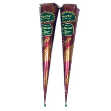 2 x Neeta Mehndi Cones Neeta Henna Cones Netta Mahendi For Temporary Body Art Tattoo All Natural Herbal Pure Henna Paste Cones (Neeta Henna Cones x 2)