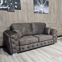 (3 Seater, Cream) Chesterfield Madrid Sofa Dapple Fabric 2 Seater 3 Seater 5 Seater Corner Sofa Modern Living Room Furniture