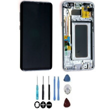LCD-Bildschirm & Touchscreen - SAMSUNG - Galaxy S8+ G955F - Original - Silber - Auf Rahmen montiert