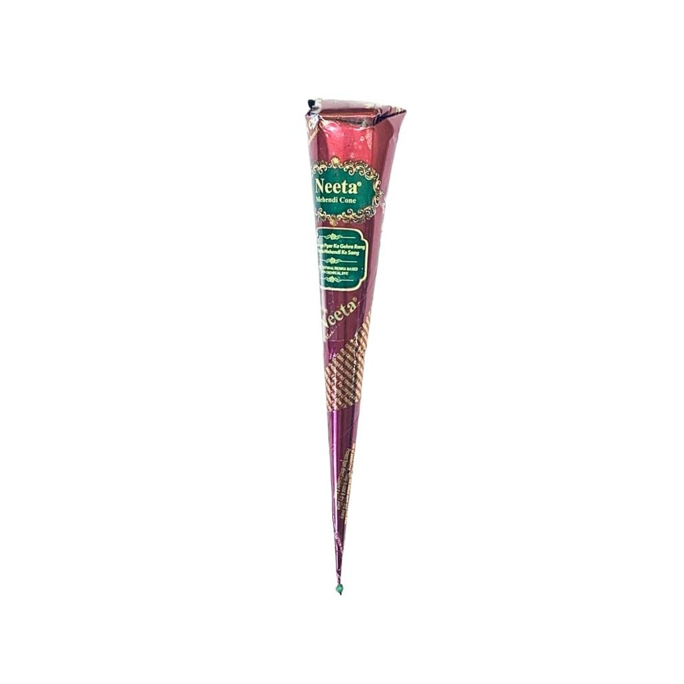 Aarnav 1 X Fresh Neeta Henna Mehndi Cones Neeta Henna Cones For Temporary Body Art Tattoo All Natural Herbal Pure Henna Mahendi Paste Cones