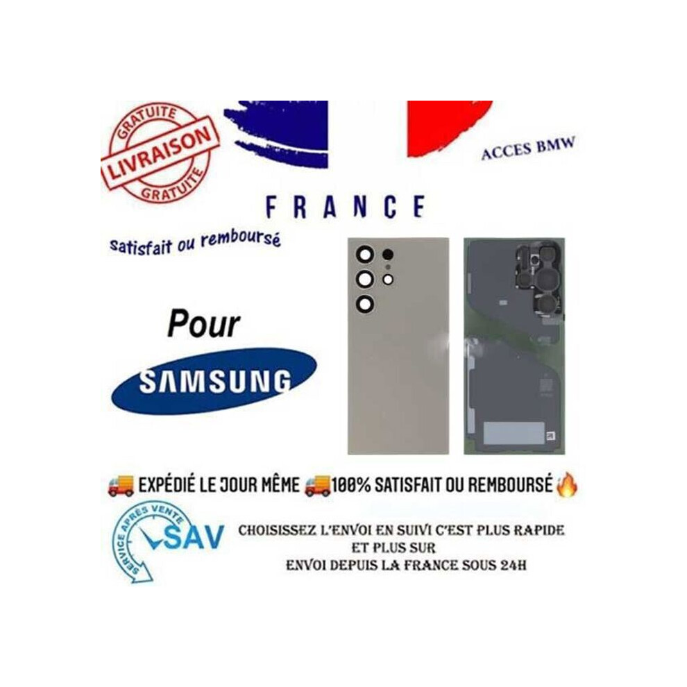 Batterie- Und Rückglas - Galaxy S24 Ultra (S928b) - Titan Grau - Original - Kompatibel Samsung 3000000284599