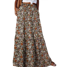 Pleated Long Skirts for Women Summer Casual Elastic-Suit 7 XXL