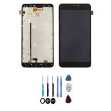 Schermo LCD e vetro touch - NOKIA - Lumia 640 XL - Nero - Assemblati su telaio