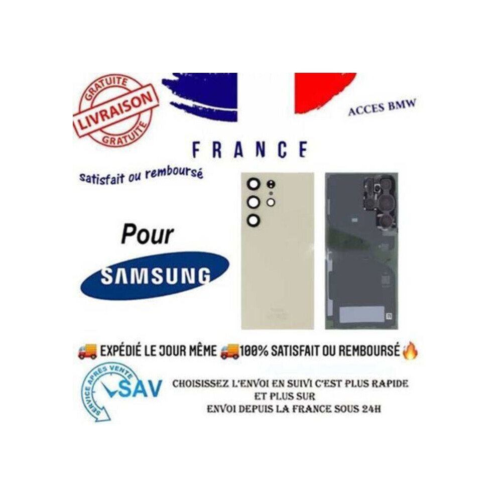 Batterie- Und Rückglas - Galaxy S24 Ultra (S928b) - Titan - Gelb Samsung 3701586826882