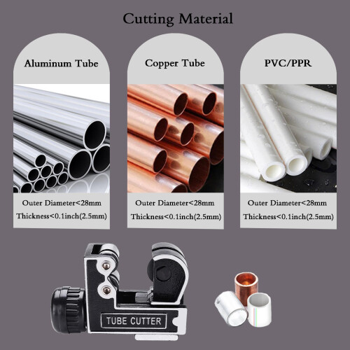 Professional Pipe Cutter for Copper Pipe, Adjustable 3-28mm Copper Pipe Cutters, Efficient and Precise Tool for Plumbing and HVAC 2