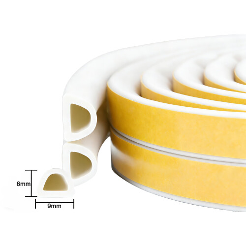 Draft Draught Excluder Tape for Doors Windows, 10M Foam Seal Strip, White 1