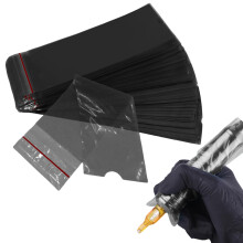 200PCS Disposable Tattoo Pen Bags Large Tattoo Pen Sleeves 18 x 6,5 cm Plastic Tattoo Machine Covers for Cartridge Machine Accessories Supplies for