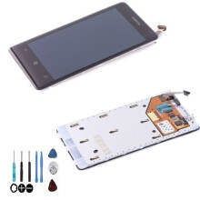 LCD-scherm en touchscreen op chassis - NOKIA - Lumia 800 - Zwart - Geassembleerd - Vervangonderdeel