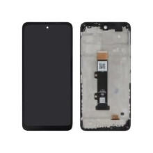 Pantalla LCD - Motorola - Moto G22 - Negro - Montado en chasis - Compatible con Android