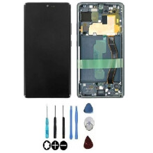 LCD-Bildschirm + Touchscreen - SAMSUNG - Galaxy S10 Lite G770F - Auf Rahmen montiert - Weiß - Original