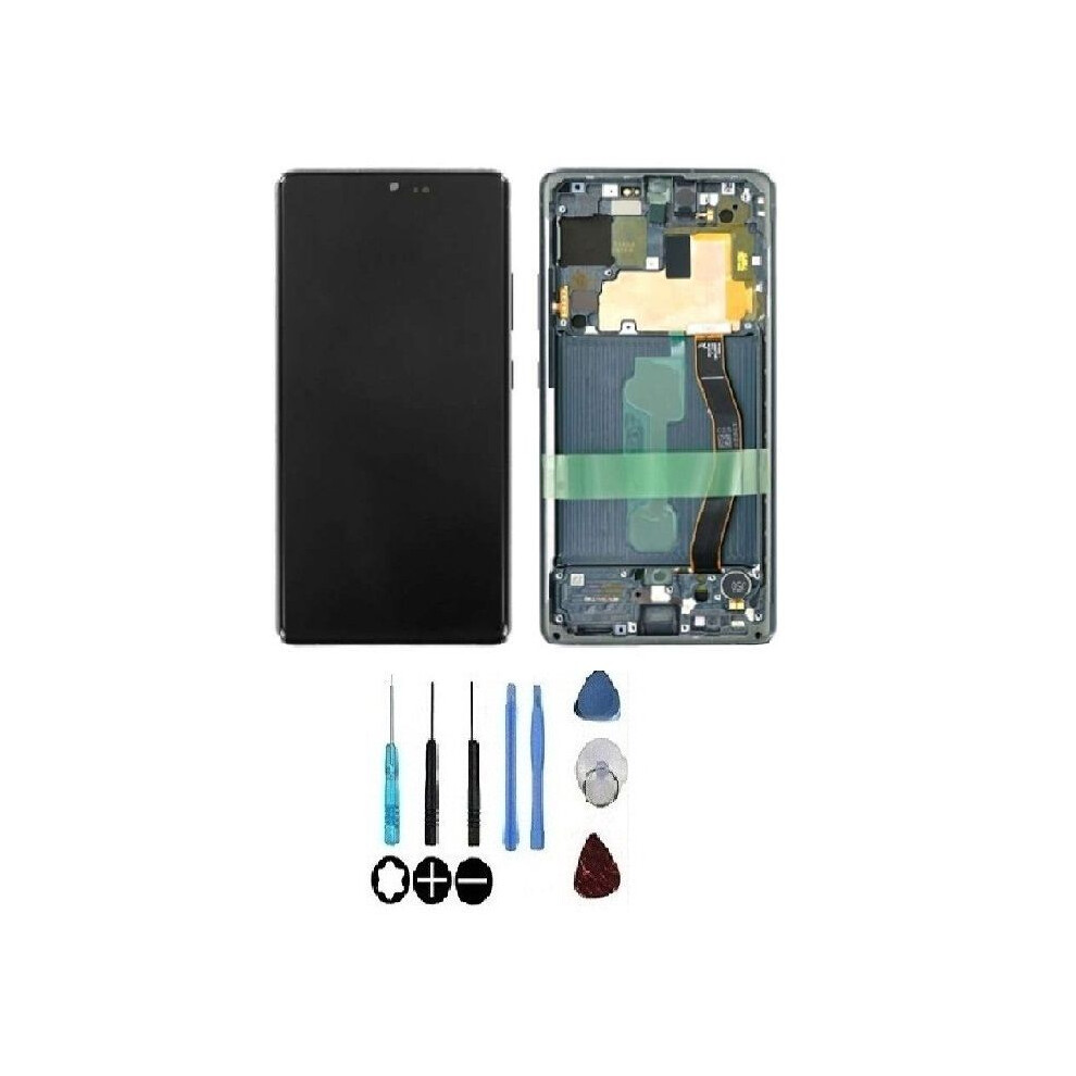 Lcd-Bildschirm + Touchscreen - Galaxy S10 Lite G770f - Auf Rahmen Montiert - Weiß - Original Samsung 3000000036594