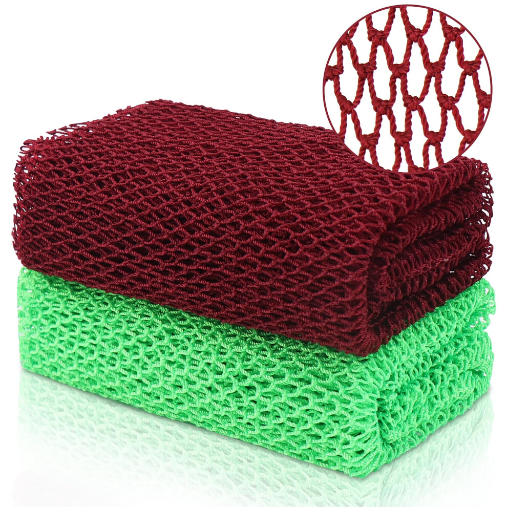 Homgaty African Net Sponge Exfoliating Loofah - Natural Bath Shower Sponge For Body Back Scrub, Authentic African Net With Knots