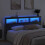 VidaXL vidaXL Headboard Black Oak 200 x 17 x 102 cm Engineered Wood 4