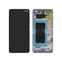 Vollbild LCD - SAMSUNG - Galaxy S10+ (G975F) - Blau - Mit Rahmen - Touchscreen