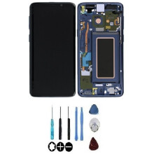 LCD-Bildschirm und Touchscreen - SAMSUNG - Galaxy S9 G960F - Original - Blau - Auf Rahmen montiert