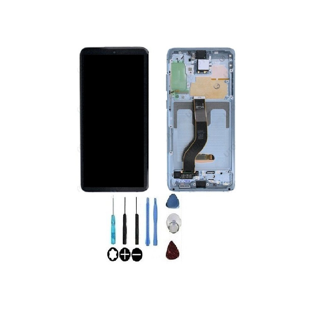Lcd-Bildschirm Und Touchscreen - Galaxy S20+ G985f - Grau - Auf Rahmen Montiert - Original Samsung 3701586822297